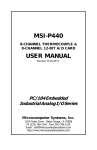 MSI-P440 USER MANUAL - Microcomputer Systems, Inc.