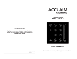 USER`S MANUAL - Acclaim Lighting