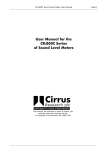 User manual for the CR:800C Series of Sound