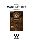 Maserati B72 User Manual