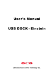 User`s Manual USB DOCK - Einstein