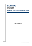 Quick installation guide ECM-DX2