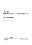 GSM35 900/1800MHz GSM Modem Module User`s Manual