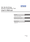 EPSON TM/BA/EU Printer Remote Configuration Tool User`s Manual