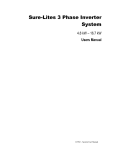 Sure-Lites 3 Phase user manual 4.8 to 16.7kw