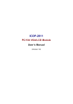 ICOP-2811 PC/104 VGA/LCD Module User`s Manual