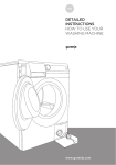 7.5Kg Front Load Gorenje Washing machine W7523 User Manual