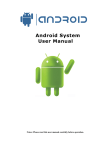 Android System User Manual - autoradio