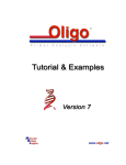 Tutorial - Oligo Software