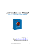 NetworkAcc User Manual MOBILE NETWORK ACCELERATOR