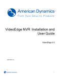 VideoEdge NVR Installation and User Manual