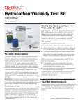 Geotech Hydrocarbon Viscosity Test Kit User Manual