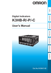 Digital Indicators K3HB-R/-P/-C User`s Manual