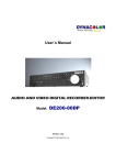 User Manual DVR-E