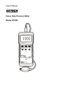 User`s Manual Heavy Duty Pressure Meter Model 407495