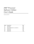 i960 Processor Software Utilities User`s Guide