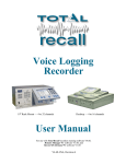 Voice Logging Recorder User Manual