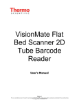VisionMate Flat Bed Scanner 2D Tube Barcode Reader
