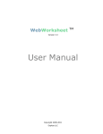 User Manual - WebWorksheet