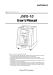 User`s Manual, JWX-10