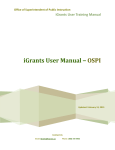 iGrants User Manual – OSPI