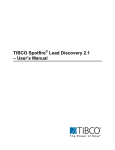 TIBCO Spotfire Lead Discovery 2.1 – User`s Manual
