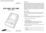 Samsung STP-102S STP-102P user Manual - THE