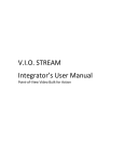 V.I.O. STREAM Integrator`s User Manual