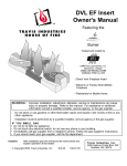 DVL EF Insert Owner`s Manual