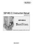 SSP-WE/2.5 Instruction Manual