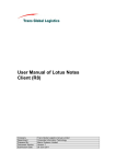 User Manual of Lotus Notes R8