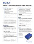 BMP®53 Label Printer Frequently Asked Questions