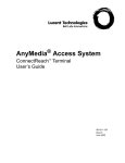 AnyMedia Access System ConnectReach Terminal User`s Guide