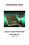 Liquid Crystal Polarimeter User Manual