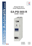User manual PSI 800R series 1000W & 1500W