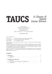 TAUCS A Library of Sparse Linear Solvers