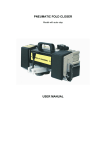 PNEUMATIC FOLD CLOSER USER MANUAL