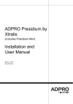 ADPRO Presidium by Xtralis Installation and User Manual