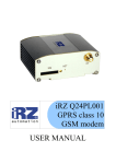 iRZ Q24PL001 GPRS class 10 GSM modem USER MANUAL