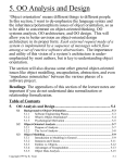 5. OO Analysis and Design