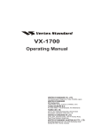 VX-1700 Operating Manual