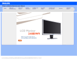 Philips LCD Monitor Electronic User`s Manual