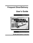 Digital Dining Frequent Diner Manual Version 7.3