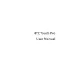 HTC Touch Pro User Manual