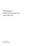 PCR-Select cDNA Subtraction Kit User Manual