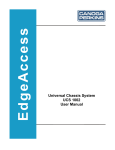 Universal Chassis System UCS 1002 User Manual