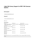 Libdc1394 Library Support for IEEE 1394 Cameras HOWTO
