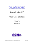 DrumTracker II Web User Interface User`s Manual