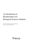 Introduction to Bioinformatics for Biological Sciences
