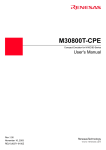 M30800T-CPE User`s Manual